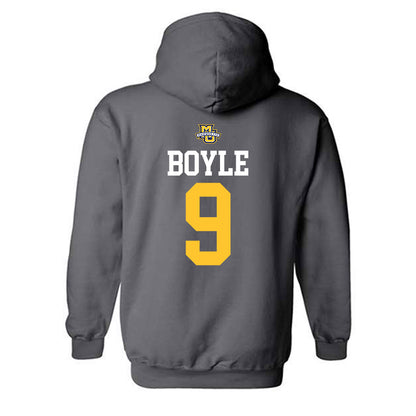 Marquette - NCAA Women's Soccer : Aislinn Boyle - Charcoal Replica Shersey Hooded Sweatshirt