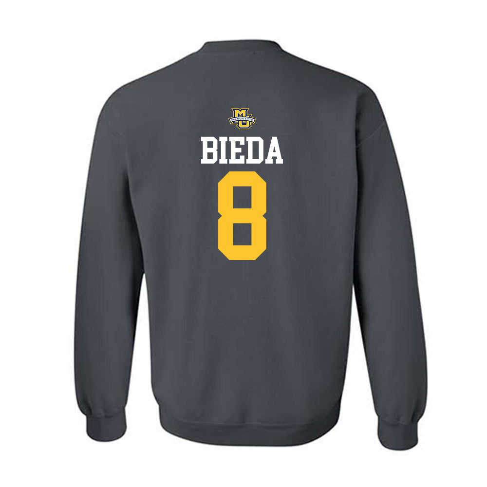 Marquette - NCAA Women's Soccer : Josephine Bieda - Charcoal Replica Shersey Sweatshirt