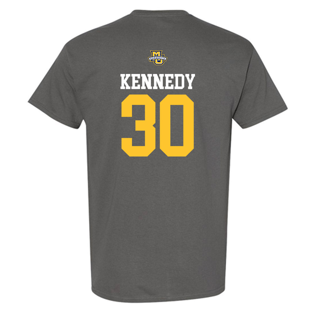 Marquette - NCAA Women's Soccer : Aeryn Kennedy - Charcoal Replica Shersey Short Sleeve T-Shirt