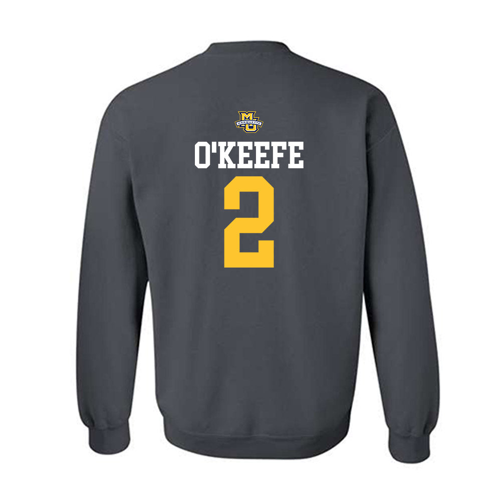 Marquette - NCAA Women's Soccer : Erin O'Keefe - Charcoal Replica Shersey Sweatshirt