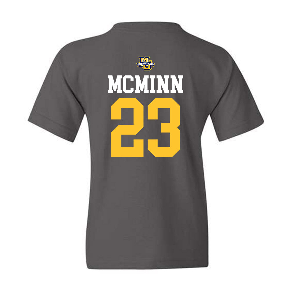 Marquette - NCAA Women's Soccer : Kiley McMinn - Charcoal Replica Shersey Youth T-Shirt