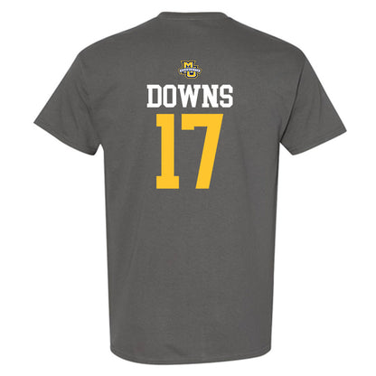 Marquette - NCAA Women's Soccer : Cate Downs - Charcoal Replica Shersey Short Sleeve T-Shirt