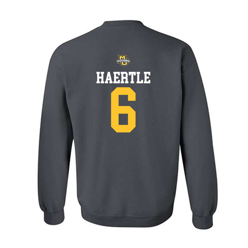 Marquette - NCAA Women's Soccer : Mia Haertle - Charcoal Replica Shersey Sweatshirt