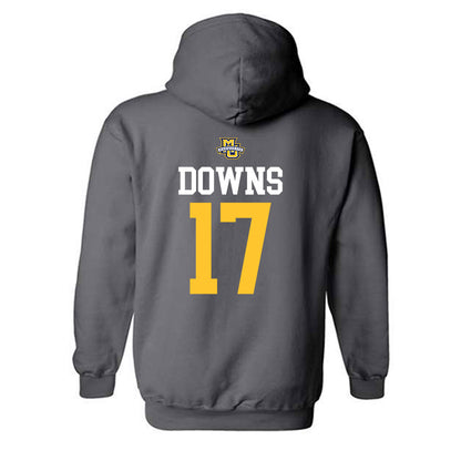 Marquette - NCAA Women's Soccer : Cate Downs - Charcoal Replica Shersey Hooded Sweatshirt