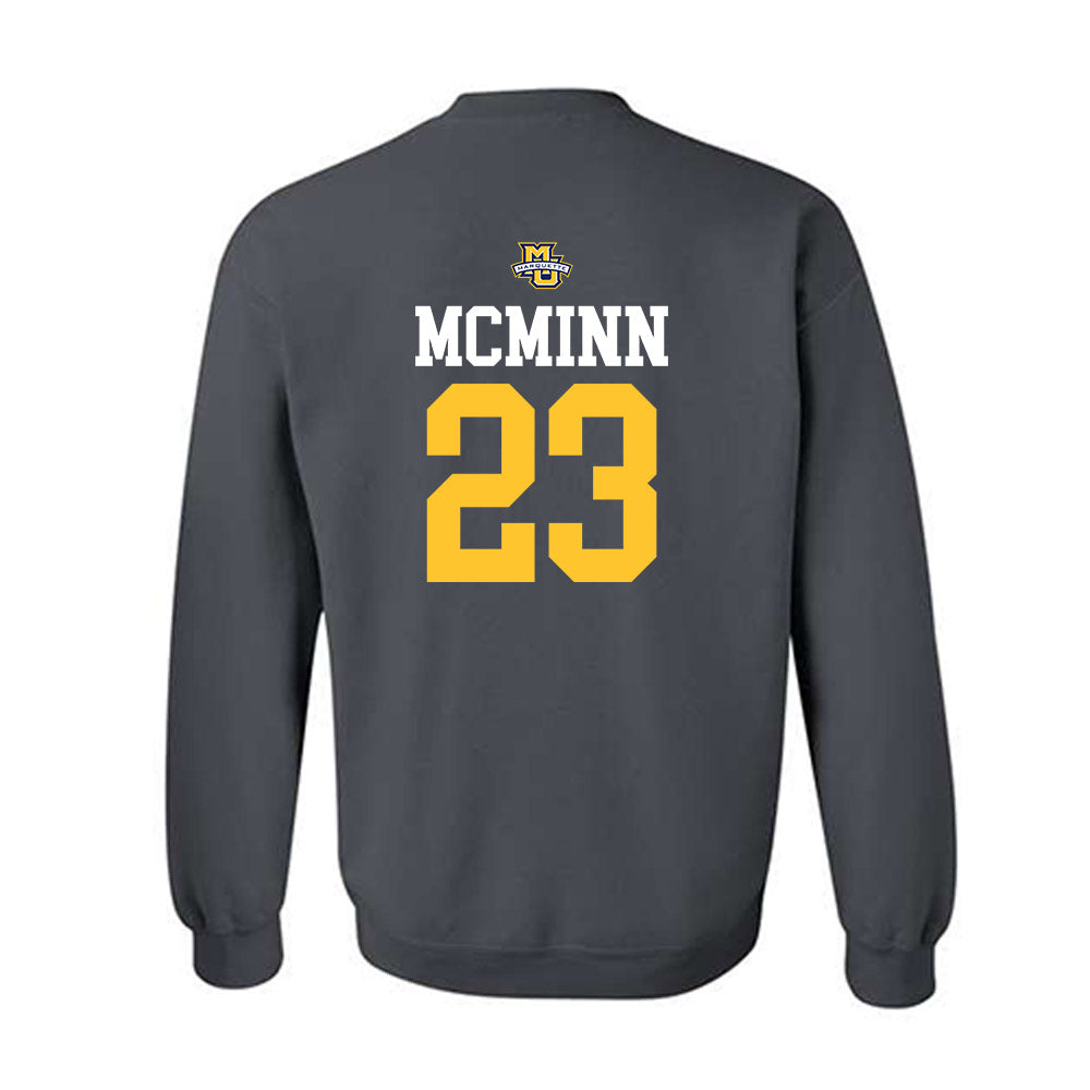 Marquette - NCAA Women's Soccer : Kiley McMinn - Charcoal Replica Shersey Sweatshirt