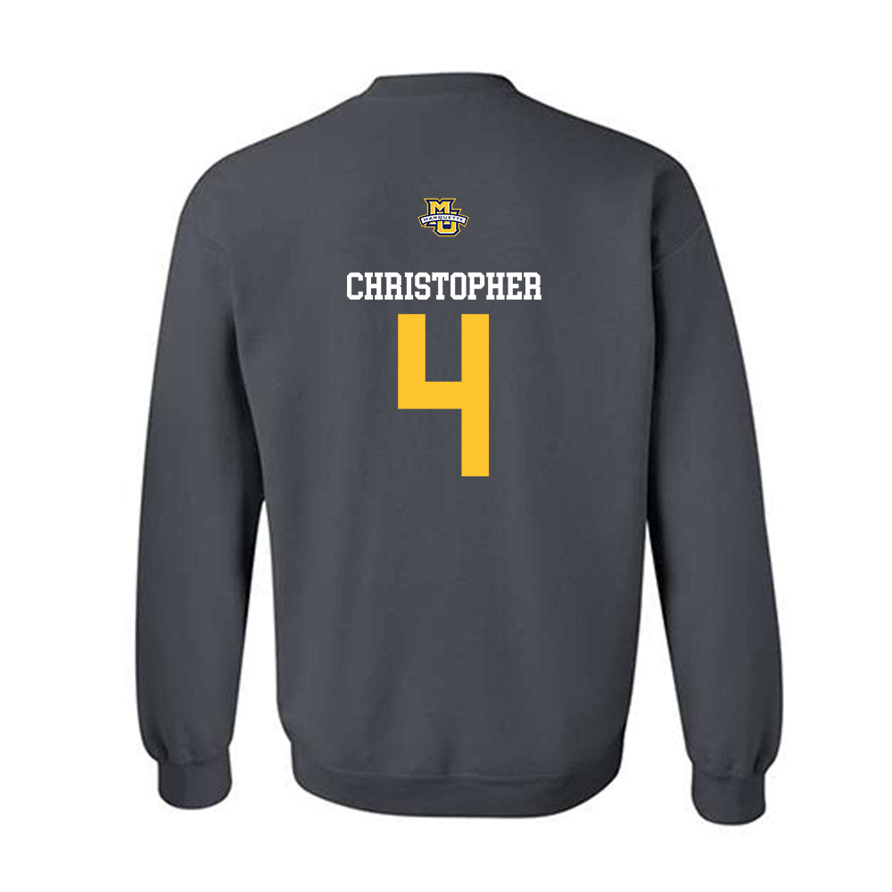 Marquette - NCAA Women's Soccer : Carly Christopher - Charcoal Replica Shersey Sweatshirt