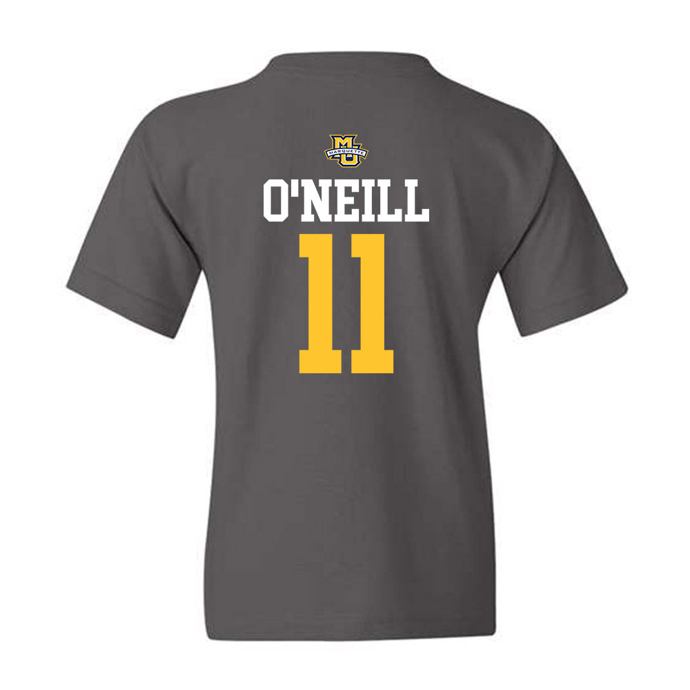 Marquette - NCAA Women's Soccer : Julia O'Neill - Charcoal Replica Shersey Youth T-Shirt