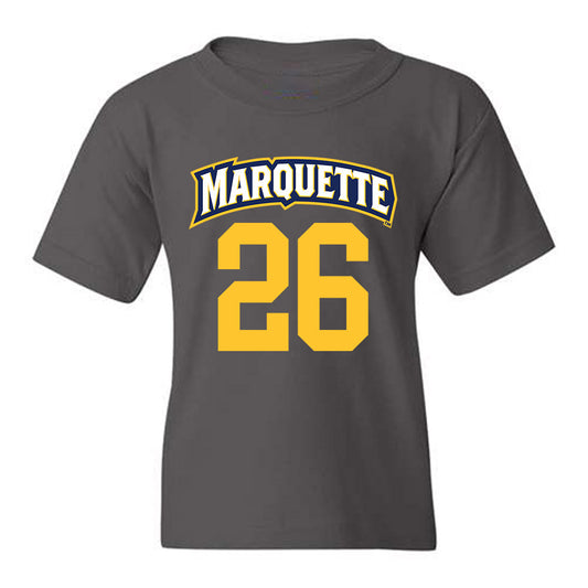 Marquette - NCAA Women's Soccer : Emily Fix - Charcoal Replica Shersey Youth T-Shirt