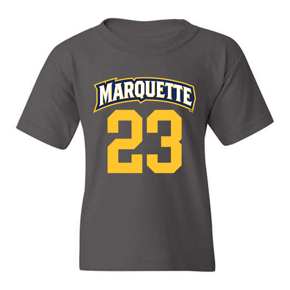 Marquette - NCAA Women's Soccer : Kiley McMinn - Charcoal Replica Shersey Youth T-Shirt