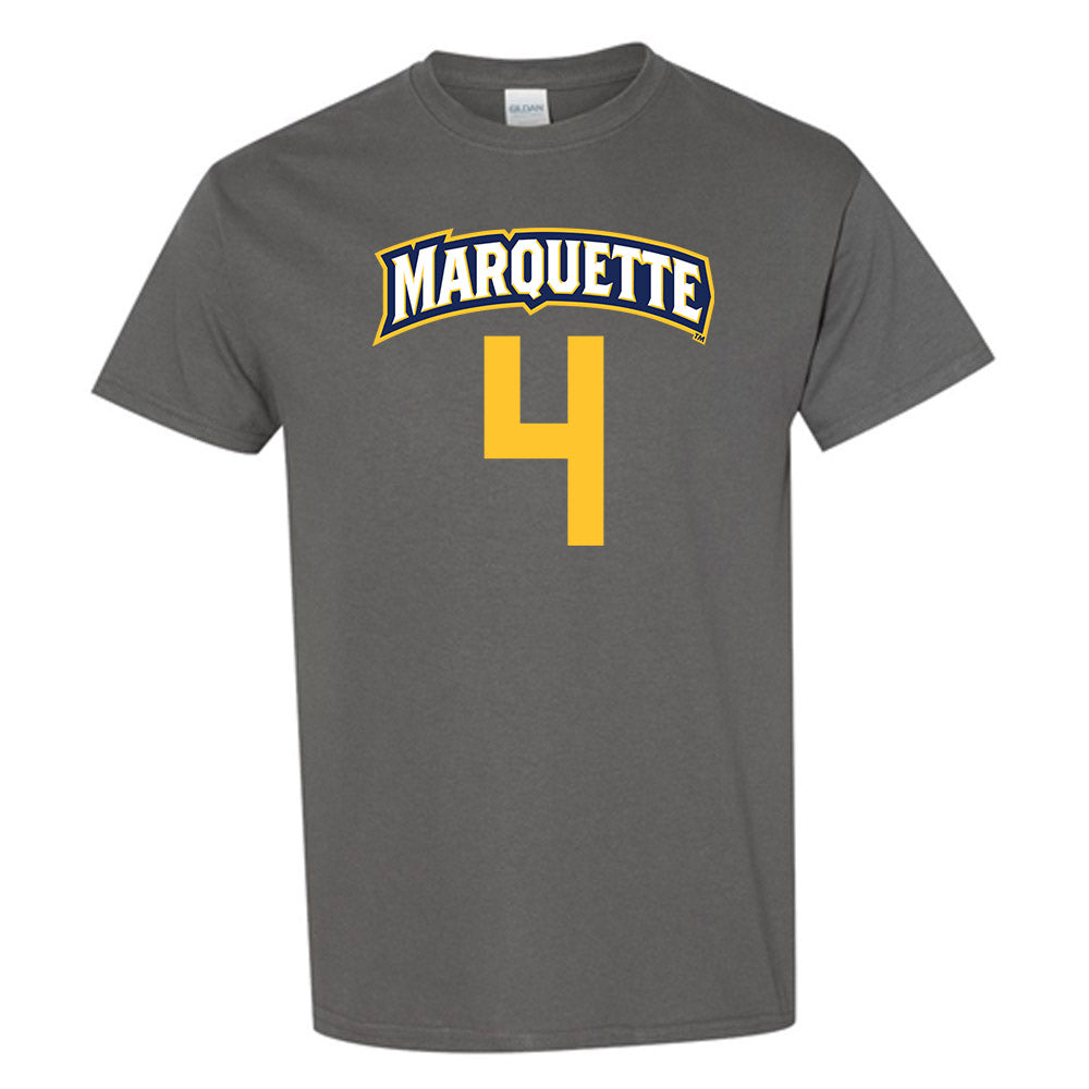 Marquette - NCAA Women's Soccer : Carly Christopher - Charcoal Replica Shersey Short Sleeve T-Shirt