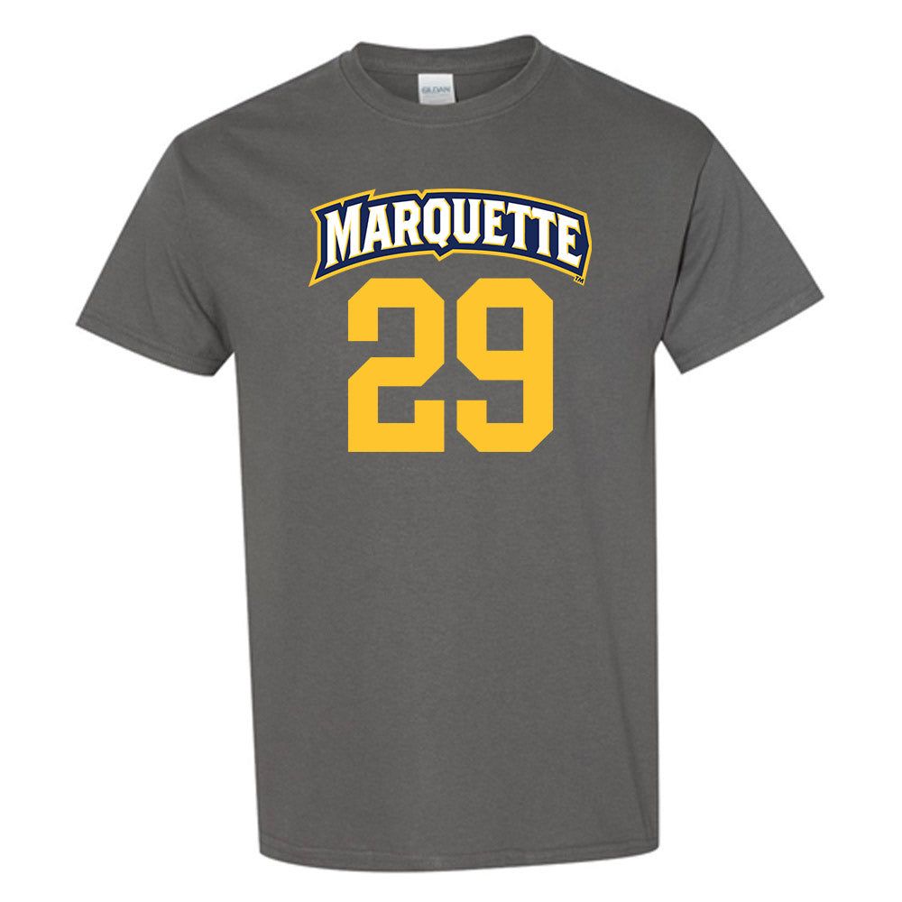 Marquette - NCAA Women's Soccer : Alexa Maletis - Charcoal Replica Shersey Short Sleeve T-Shirt