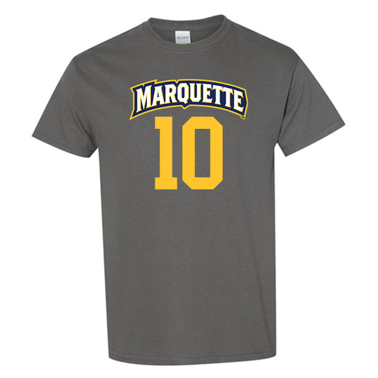 Marquette - NCAA Women's Soccer : Kate Gibson - Charcoal Replica Shersey Short Sleeve T-Shirt