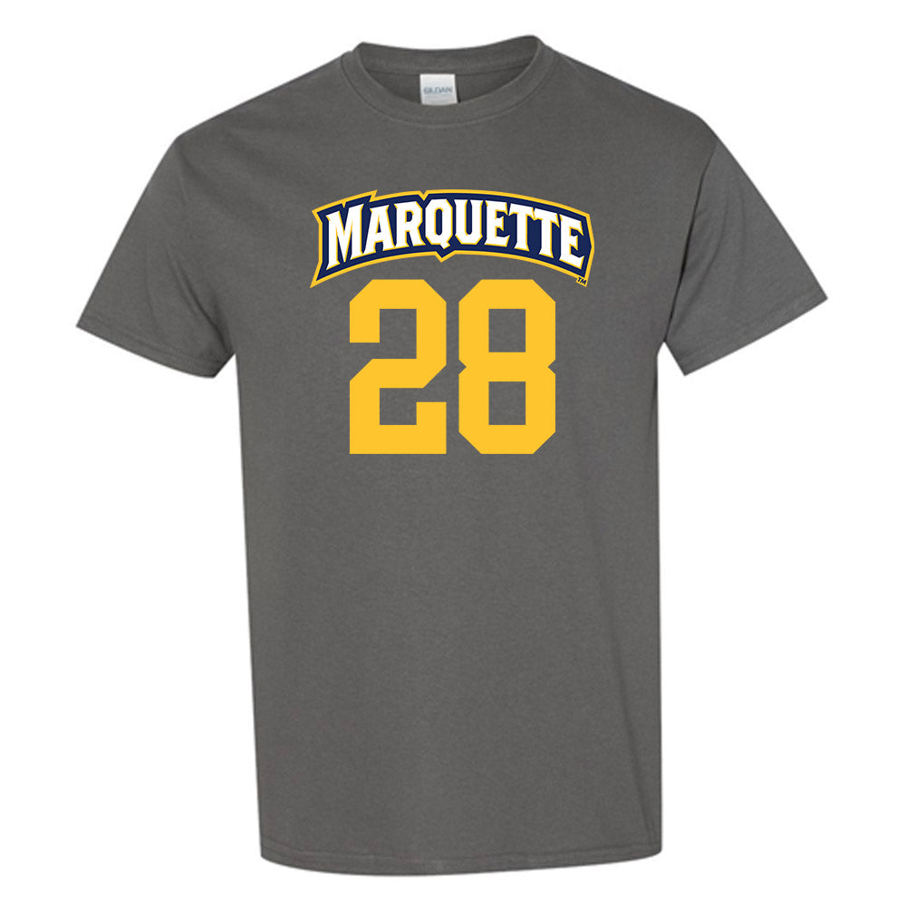 Marquette - NCAA Women's Soccer : Maggie Starker - Charcoal Replica Shersey Short Sleeve T-Shirt