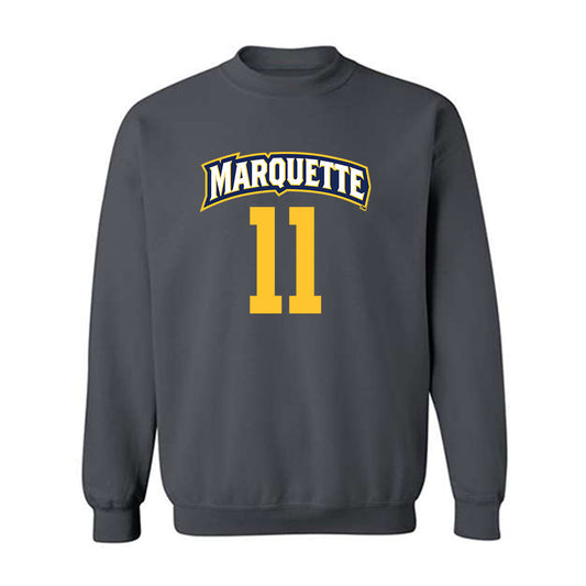 Marquette - NCAA Women's Soccer : Julia O'Neill - Charcoal Replica Shersey Sweatshirt