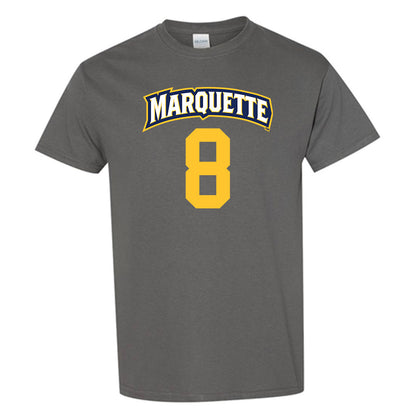 Marquette - NCAA Women's Soccer : Josephine Bieda - Charcoal Replica Shersey Short Sleeve T-Shirt