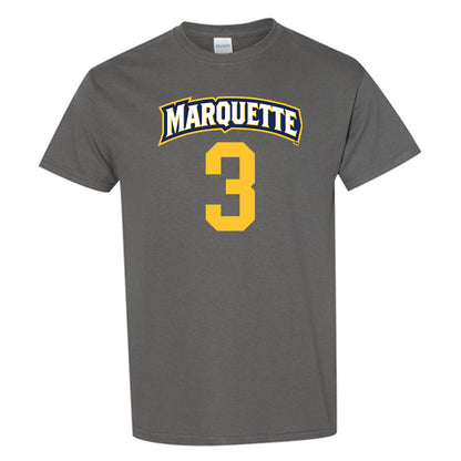 Marquette - NCAA Women's Soccer : Molly Keiper - Charcoal Replica Shersey Short Sleeve T-Shirt