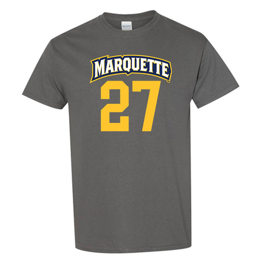 Marquette - NCAA Women's Soccer : Carina Murphy - Charcoal Replica Shersey Short Sleeve T-Shirt