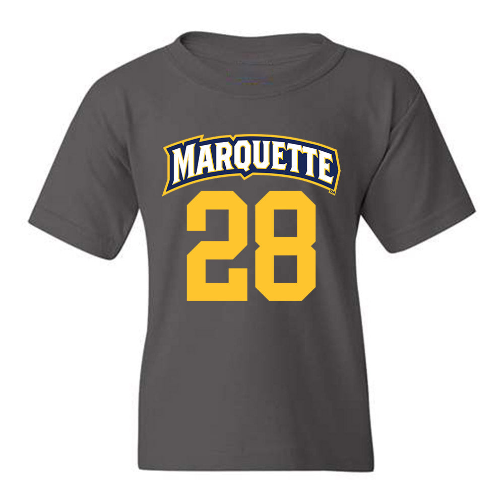 Marquette - NCAA Women's Soccer : Maggie Starker - Charcoal Replica Shersey Youth T-Shirt