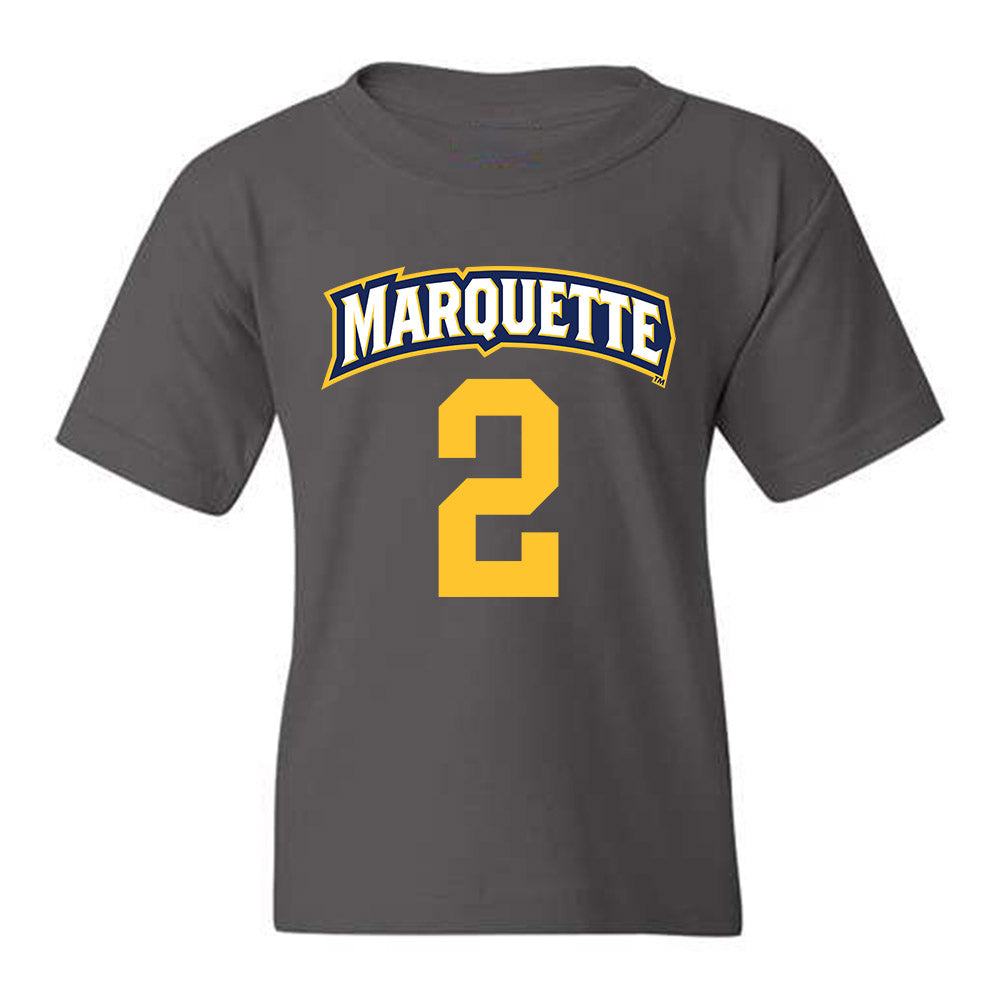 Marquette - NCAA Women's Soccer : Erin O'Keefe - Charcoal Replica Shersey Youth T-Shirt