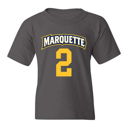 Marquette - NCAA Women's Soccer : Erin O'Keefe - Charcoal Replica Shersey Youth T-Shirt