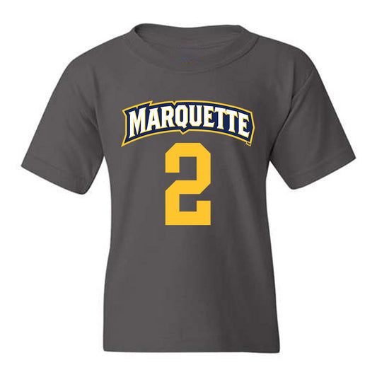 Marquette - NCAA Women's Soccer : Erin O'Keefe - Charcoal Replica Shersey Youth T-Shirt