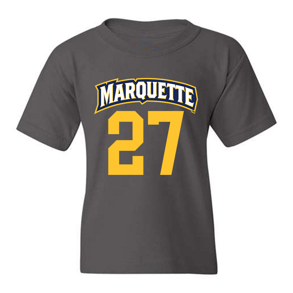 Marquette - NCAA Women's Soccer : Carina Murphy - Charcoal Replica Shersey Youth T-Shirt