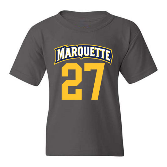 Marquette - NCAA Women's Soccer : Carina Murphy - Charcoal Replica Shersey Youth T-Shirt