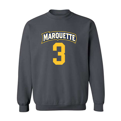 Marquette - NCAA Women's Soccer : Molly Keiper - Charcoal Replica Shersey Sweatshirt