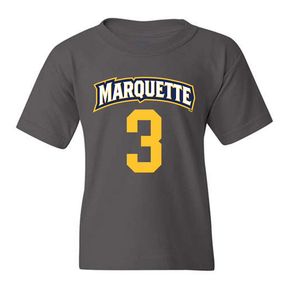 Marquette - NCAA Women's Soccer : Molly Keiper - Charcoal Replica Shersey Youth T-Shirt