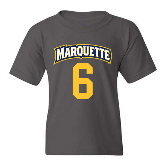 Marquette - NCAA Women's Soccer : Mia Haertle - Charcoal Replica Shersey Youth T-Shirt