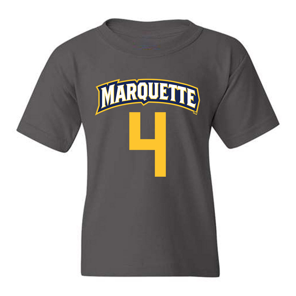 Marquette - NCAA Women's Soccer : Carly Christopher - Charcoal Replica Shersey Youth T-Shirt