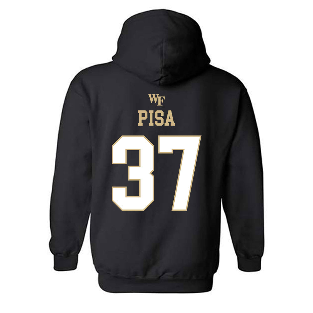 Wake Forest - NCAA Football : Owen Pisa - Hooded Sweatshirt Sports Shersey