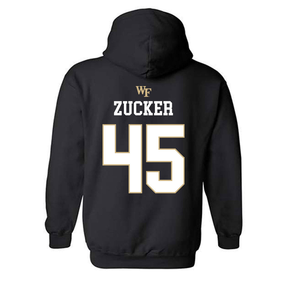 Wake Forest - NCAA Baseball : Dylan Zucker - Hooded Sweatshirt Sports Shersey