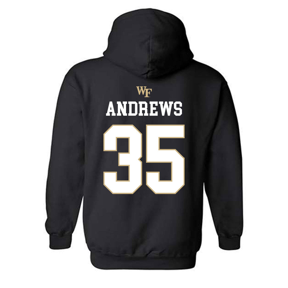 Wake Forest - NCAA Baseball : Will Andrews - Hooded Sweatshirt Sports Shersey