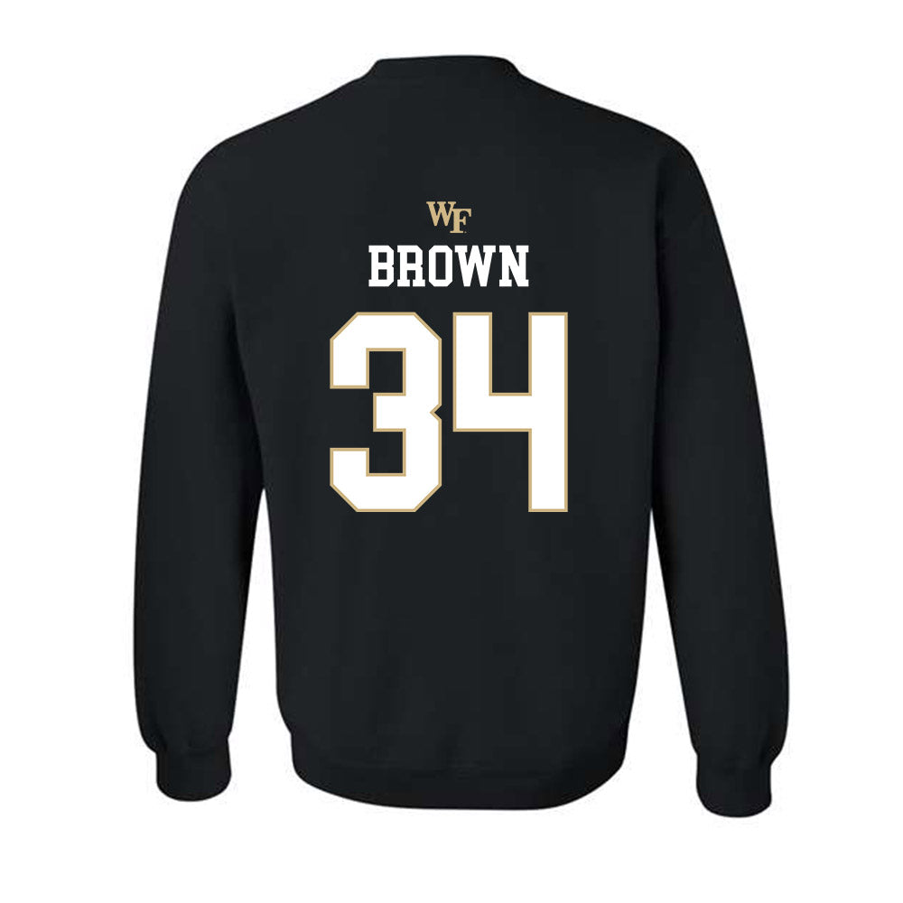 Wake Forest - NCAA Baseball : Branden Brown - Crewneck Sweatshirt Sports Shersey