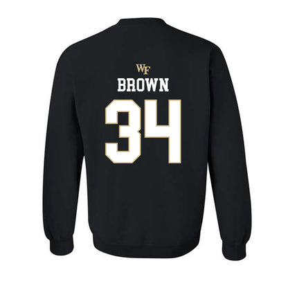 Wake Forest - NCAA Baseball : Branden Brown - Crewneck Sweatshirt Sports Shersey