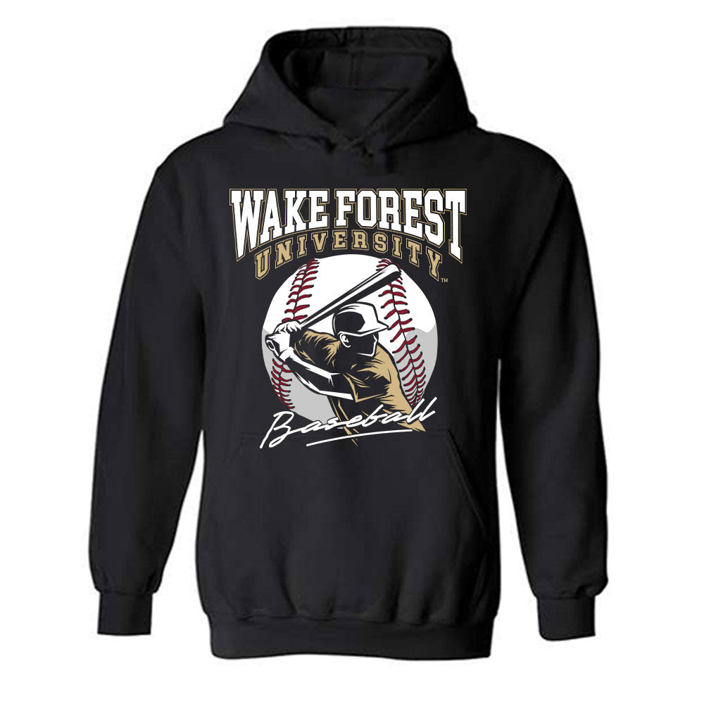 Wake Forest - NCAA Baseball : Zach Johnston - Hooded Sweatshirt Sports Shersey