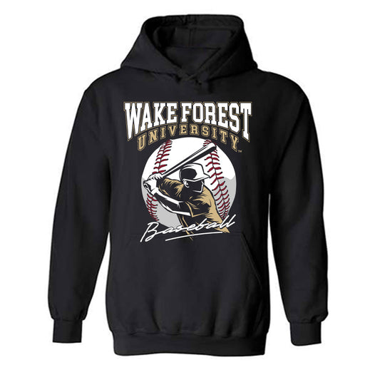 Wake Forest - NCAA Baseball : Zach Johnston - Hooded Sweatshirt Sports Shersey