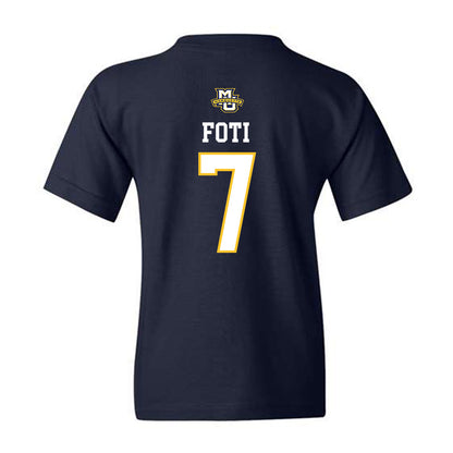 Marquette - NCAA Women's Volleyball : Ella Foti - Navy Replica Shersey Youth T-Shirt