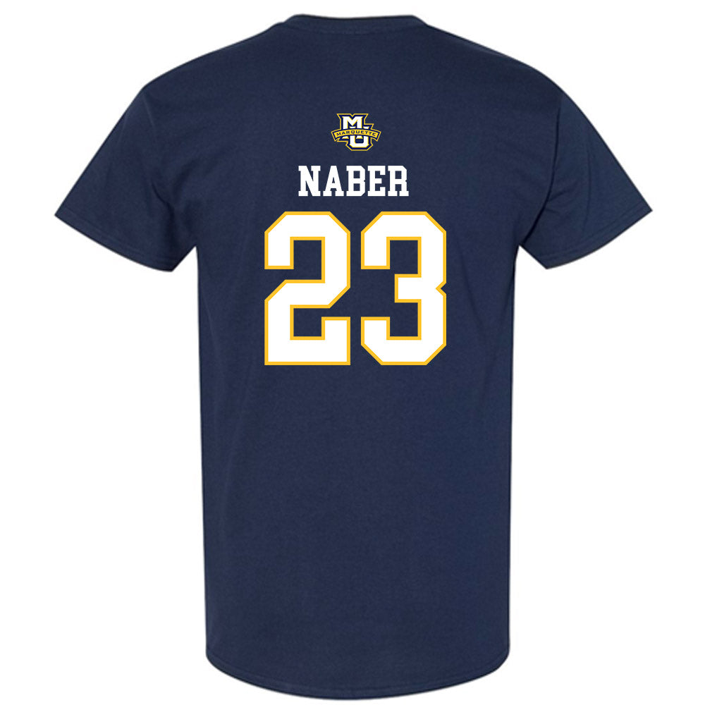 Marquette - NCAA Women's Volleyball : Samantha Naber - Navy Replica Shersey Short Sleeve T-Shirt