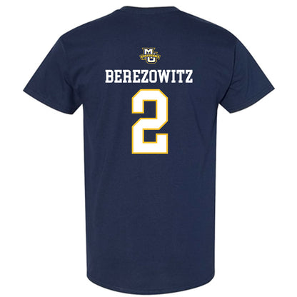 Marquette - NCAA Women's Volleyball : Molly Berezowitz - Navy Replica Shersey Short Sleeve T-Shirt