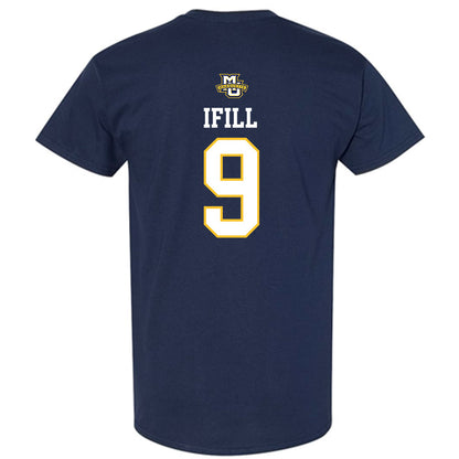 Marquette - NCAA Women's Volleyball : Sienna Ifill - Navy Replica Shersey Short Sleeve T-Shirt