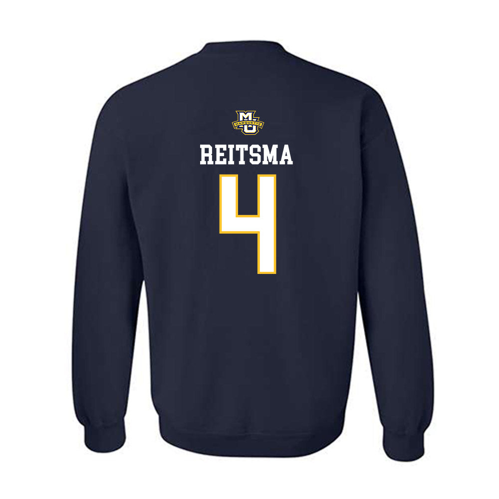 Marquette - NCAA Women's Volleyball : Jenna Reitsma - Navy Replica Shersey Sweatshirt