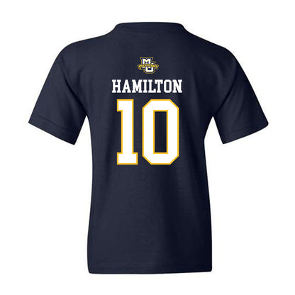 Marquette - NCAA Women's Volleyball : Aubrey Hamilton - Navy Replica Shersey Youth T-Shirt