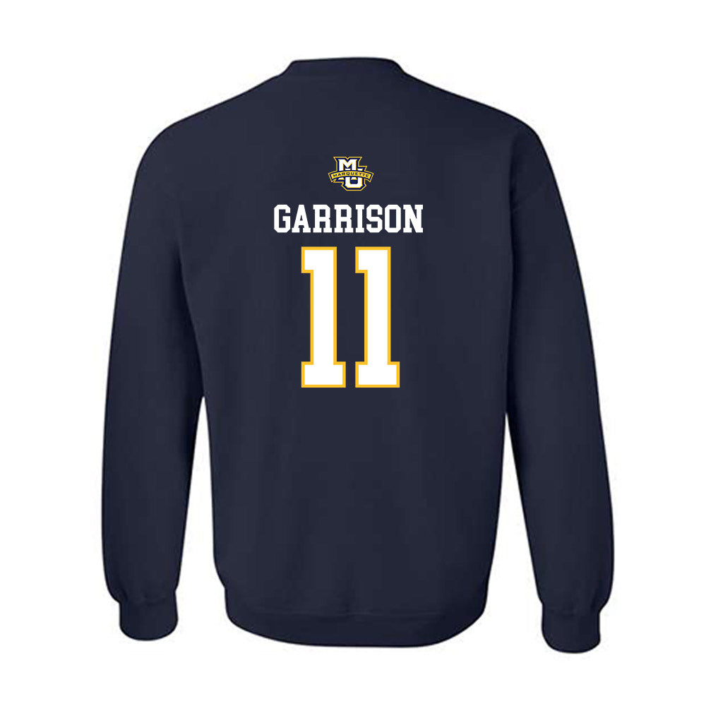 Marquette - NCAA Women's Volleyball : Jadyn Garrison - Navy Replica Shersey Sweatshirt