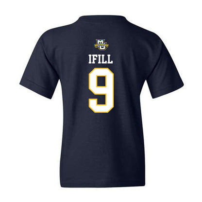 Marquette - NCAA Women's Volleyball : Sienna Ifill - Navy Replica Shersey Youth T-Shirt