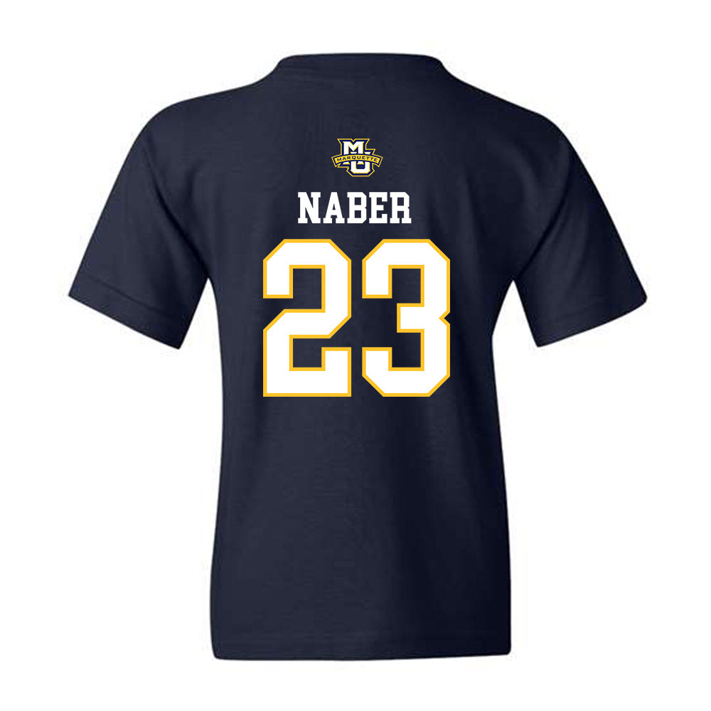 Marquette - NCAA Women's Volleyball : Samantha Naber - Navy Replica Shersey Youth T-Shirt