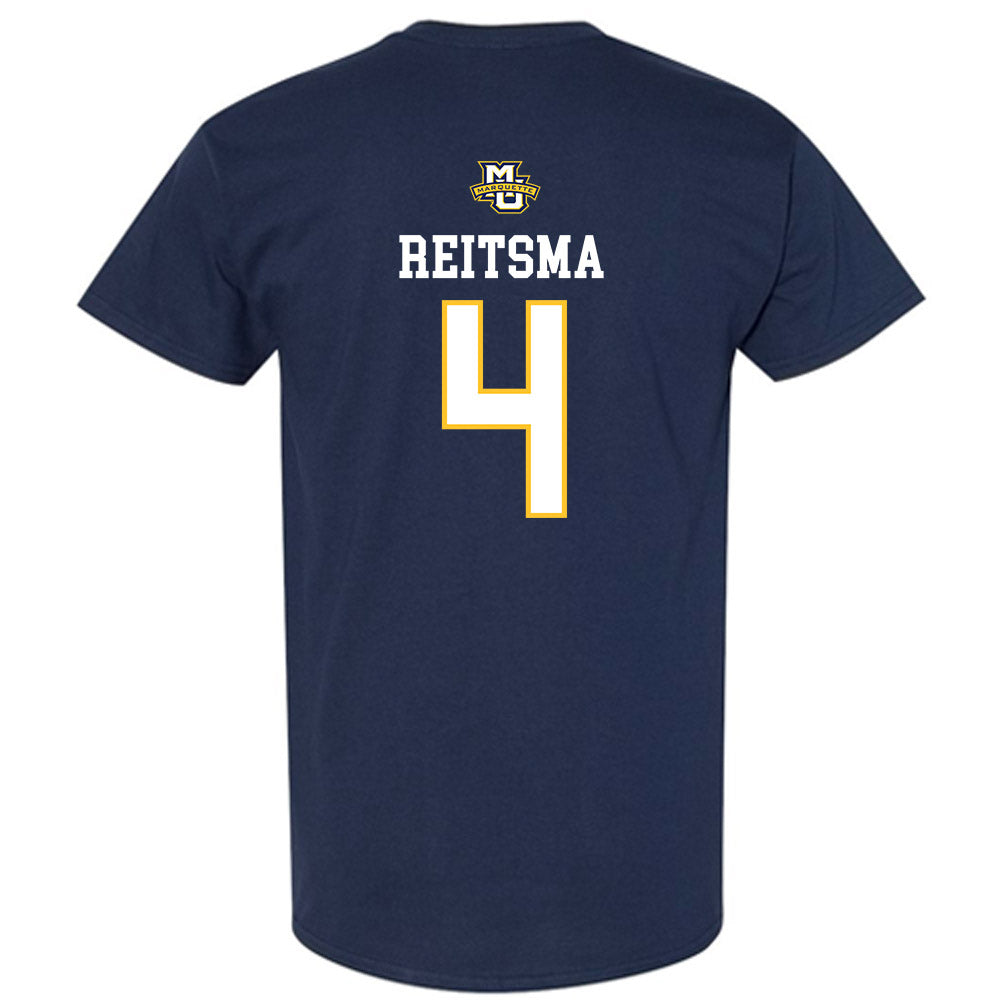 Marquette - NCAA Women's Volleyball : Jenna Reitsma - Navy Replica Shersey Short Sleeve T-Shirt