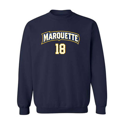 Marquette - NCAA Women's Volleyball : Morgan Daugherty - Navy Replica Shersey Sweatshirt