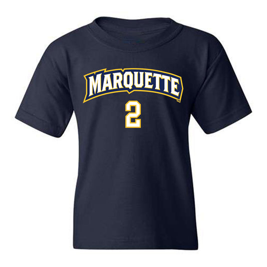 Marquette - NCAA Women's Volleyball : Molly Berezowitz - Navy Replica Shersey Youth T-Shirt